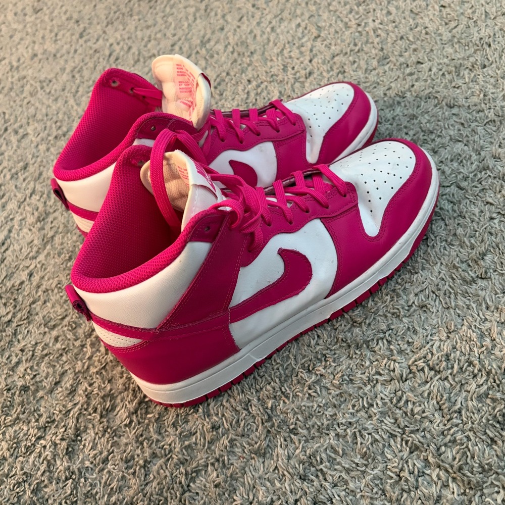 Nike Dunk High Pink Prime White Sneakers SIZE 10 - Picture 4 of 9